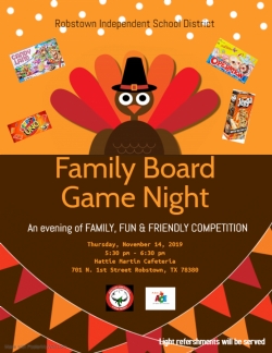 Family Board Game Night Robstown Independent School District